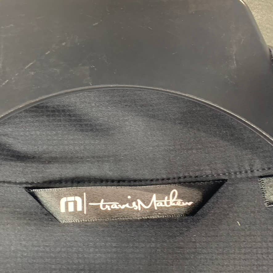 TRAVIS MATHEW Men's Black Crystal Cove 2.0 Full-Zip Jacket SZ M