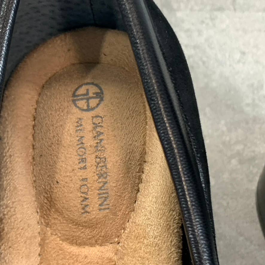 GIANI BERNINI Women's Black Suede Porshaa Round-Toe Loafer Dress Pumps SZ 6.5
