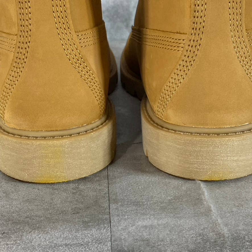 TIMBERLAND Men's Wheat Nubuck Classic 6in Waterproof Lace-Up Boots SZ 7.5