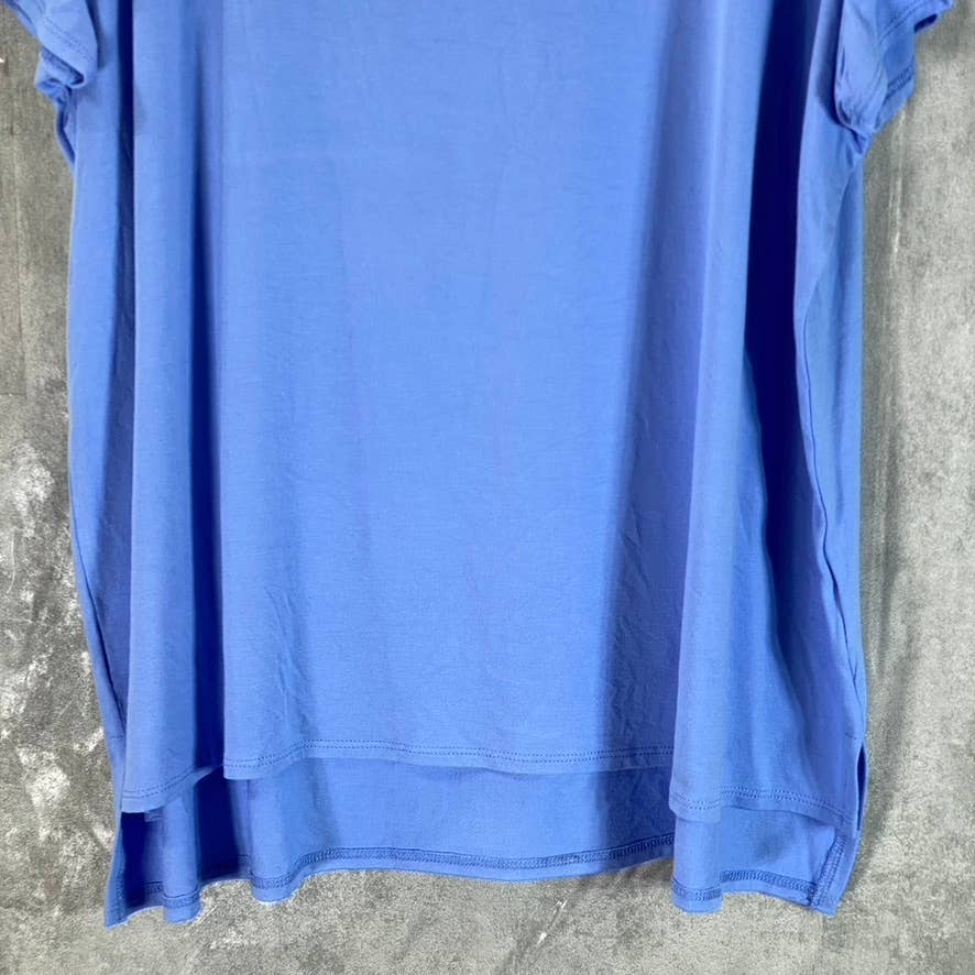 ALFANI Women's Blue Crewneck Short-Sleeve Tunic Top SZ XL
