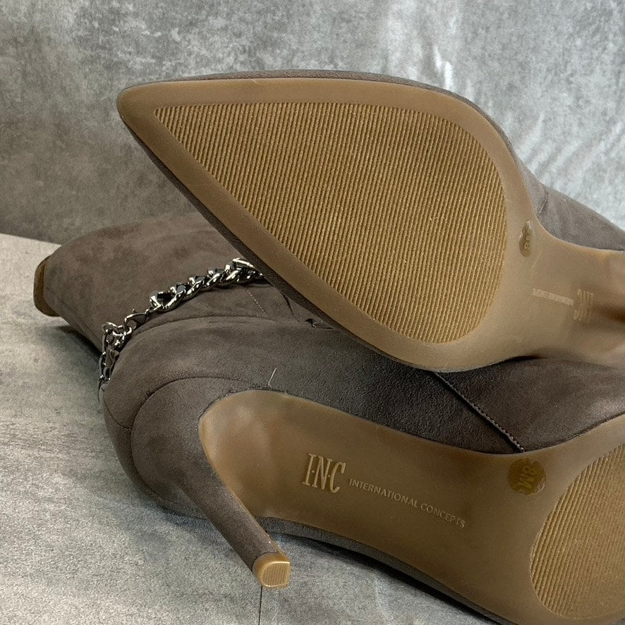 INC INTERNATIONAL CONCEPTS Women's Taupe Micro Reanna Pointed-Toe Stiletto READ