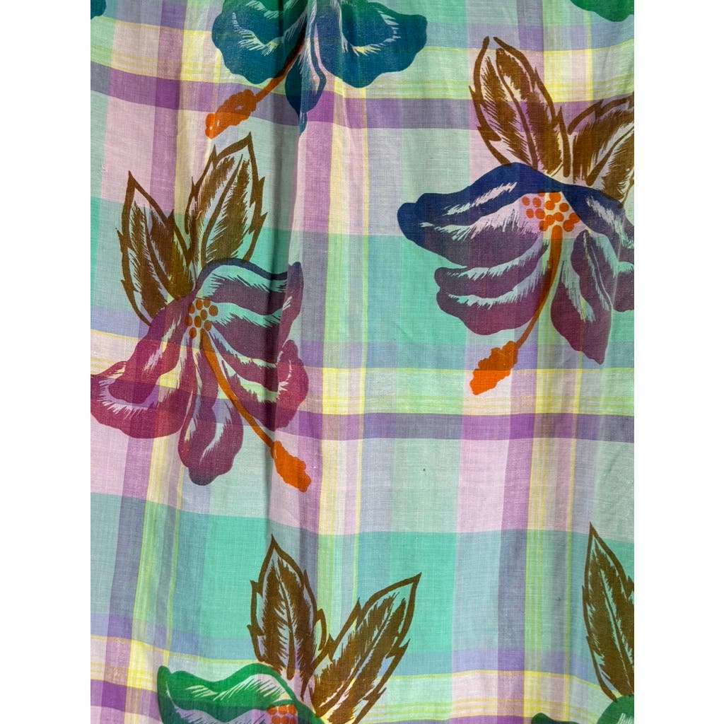 BILL BLASS Men's Multi Floral Button-Up Short Sleeve Shirt SZ M