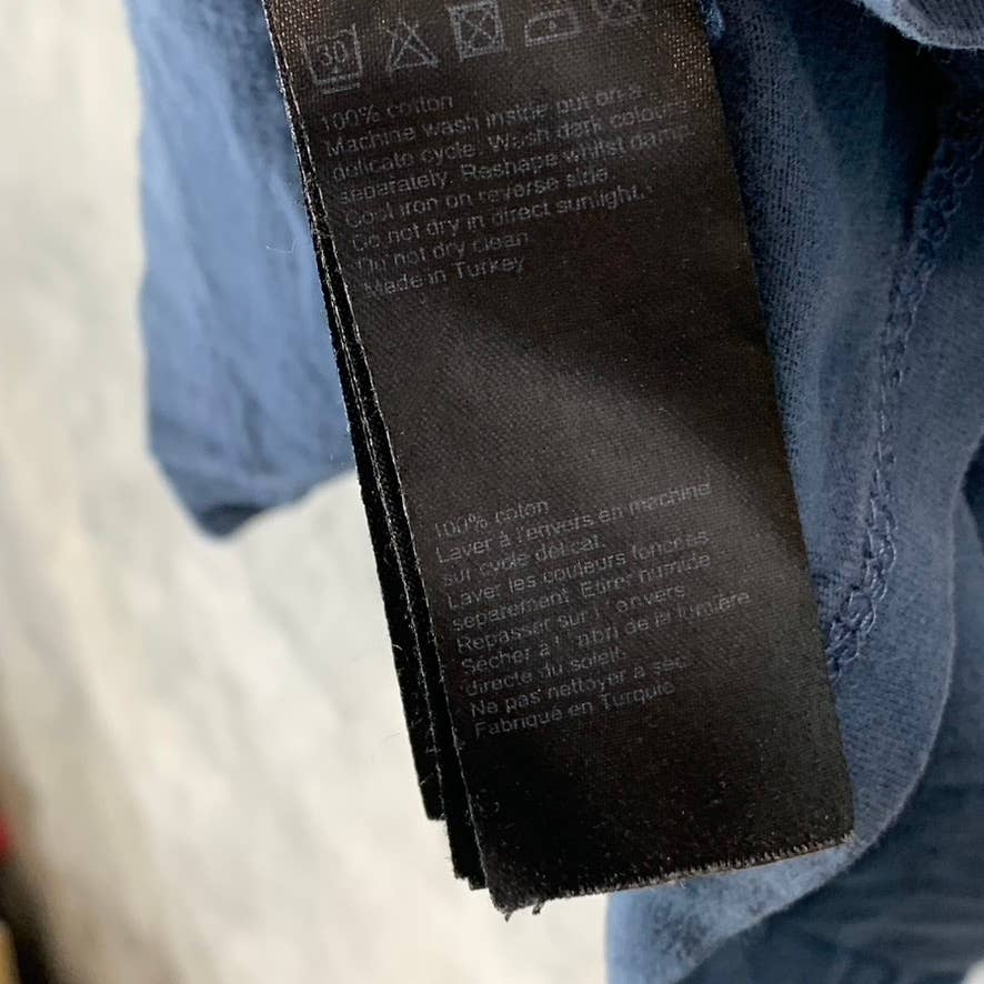 ALLSAINTS Men's Blue Brace Brushed Cotton Crewneck Short-Sleeve T-Shirt SZ L