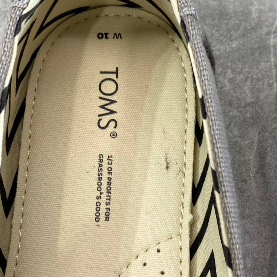 TOMS Women's Morning Dove Canvas Alpargata Recycled Lightweight Flats SZ 10