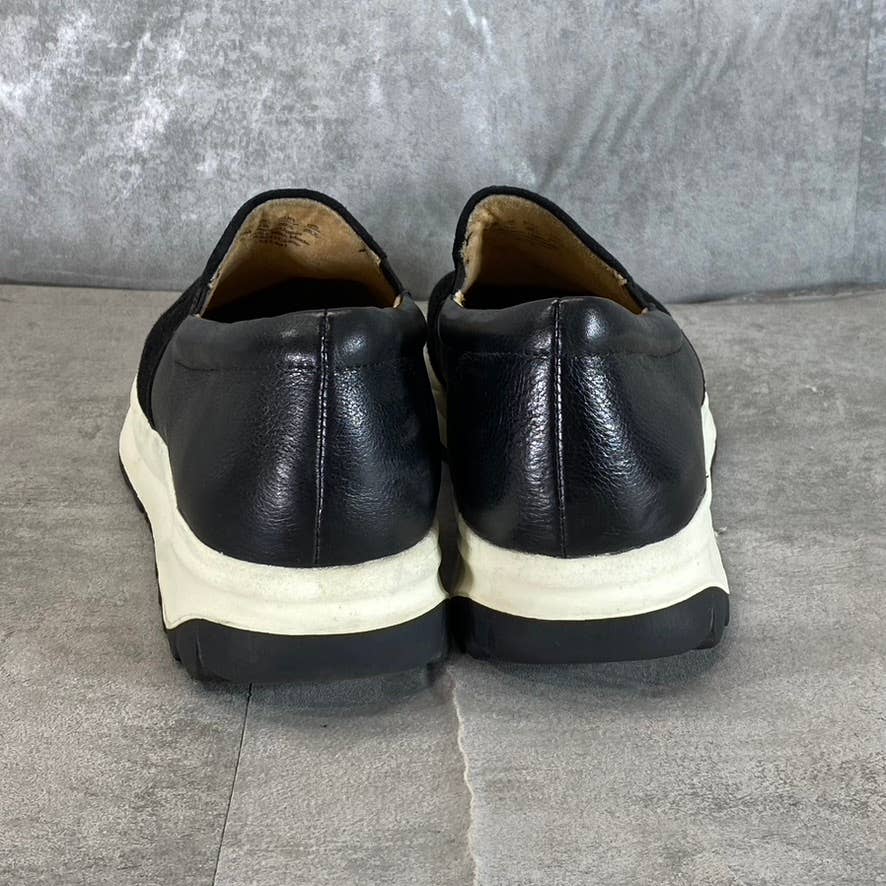 NATURALIZER Women's Black Suede-Leather Selah Slip-On Sneakers SZ 9.5