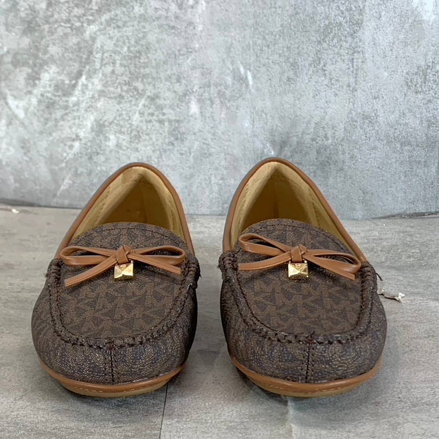 MICHAEL MICHAEL KORS Women's Brown MK Logo Juliette Moc-Toe Loafer Flats SZ 6.5