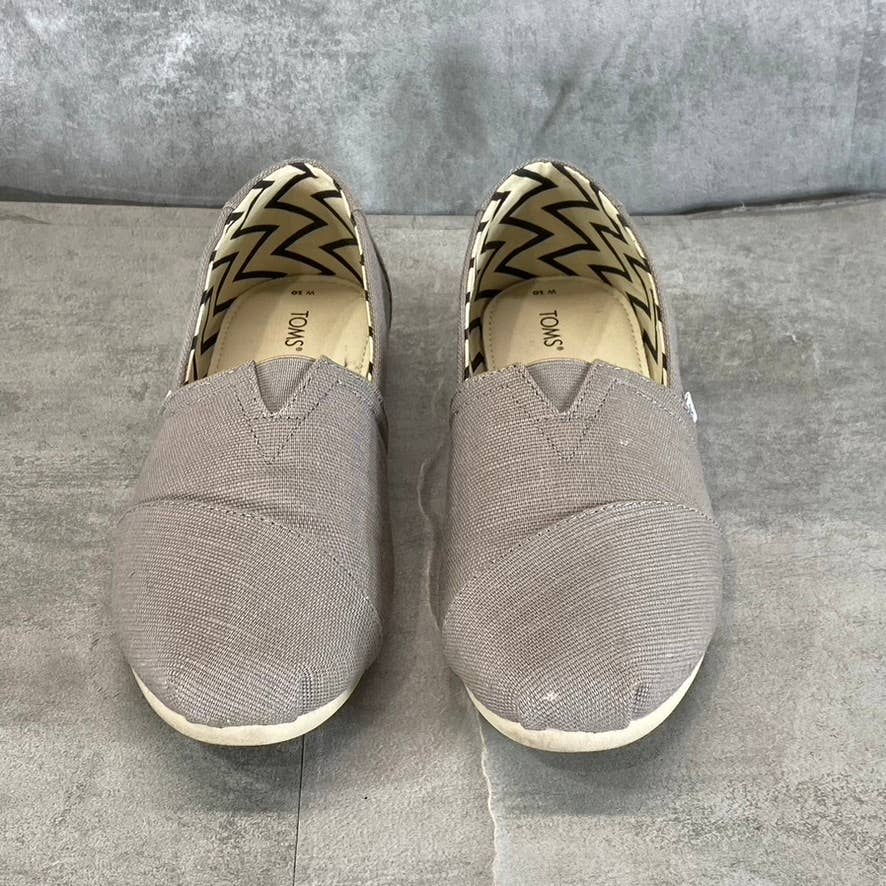 TOMS Women's Morning Dove Canvas Alpargata Recycled Lightweight Flats SZ 10