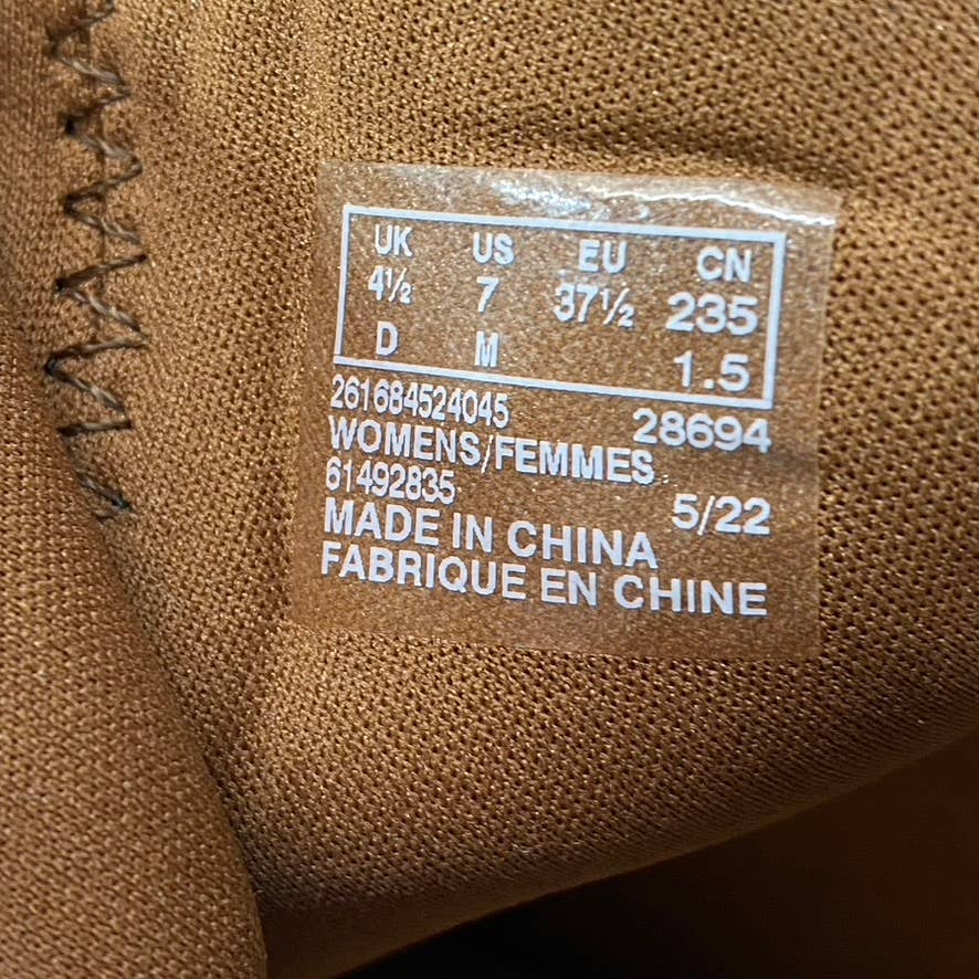 CLARKS COLLECTION Women's Dark Tan Leather Caroline Rae Ruched Ankle Booties SZ7