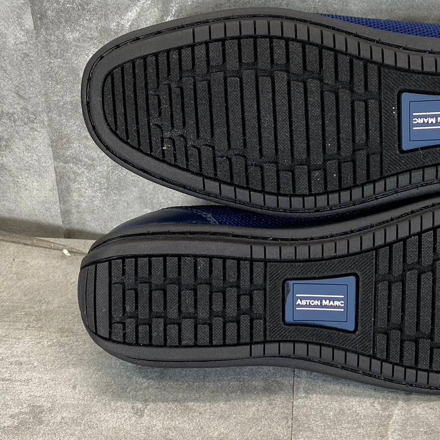 ASTON MARC Men's Navy Knit Walk Casual Slip-On Driver Loafers SZ 9