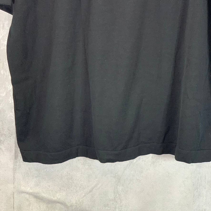 RAFFI LINEA UOMO Men's Black Textured Crewneck Short-Sleeve T-Shirt SZ XL