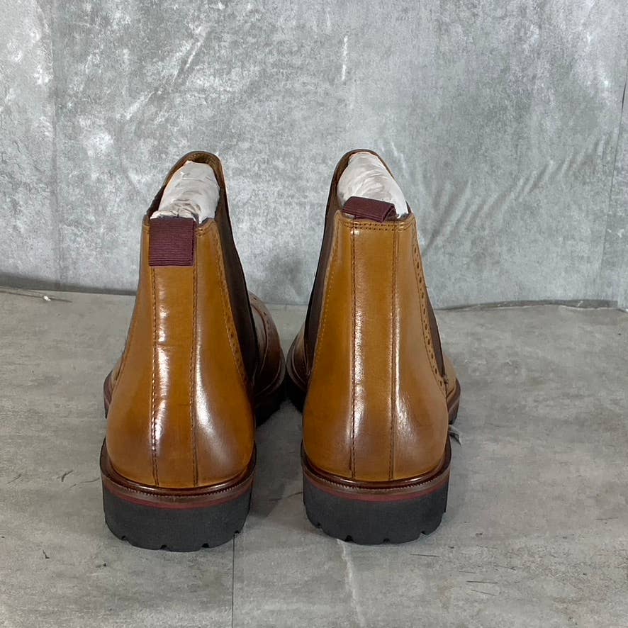 THOMAS & VINE Men's Brown Nash Wingtip Pull-On Chelsea Boots SZ 8.5