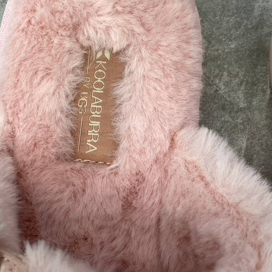 KOOLABURRA By UGG Women's Pale Blush Faux-Fur Furr-Ah Buckle Slide Slippers SZ 8