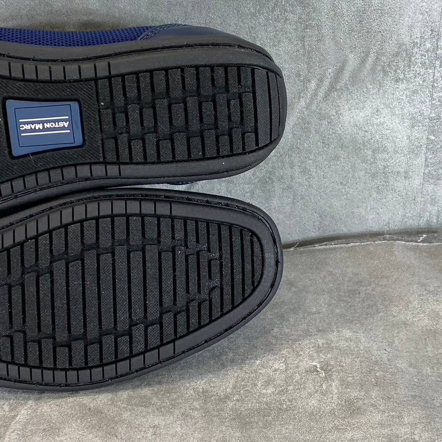 ASTON MARC Men's Navy Knit Walk Casual Slip-On Driver Loafers SZ 9