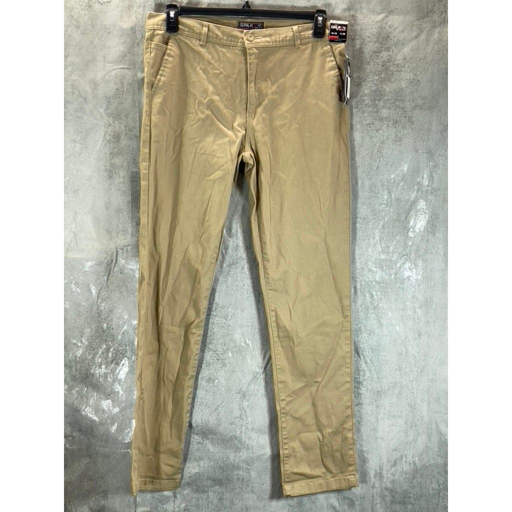 GALXY By HARVIC Men's Tan Straight-Leg Chino Pants SZ 32X32