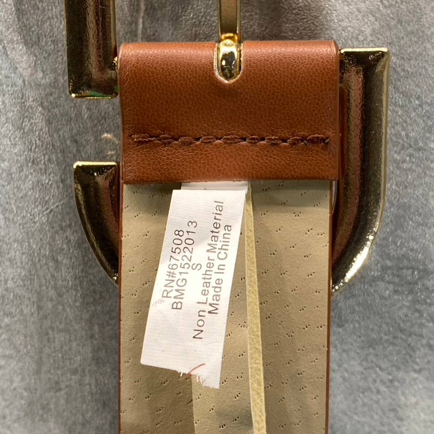 INC INTERNATIONAL CONCEPTS Women's Cognac Textured Buckle Belt SZ S