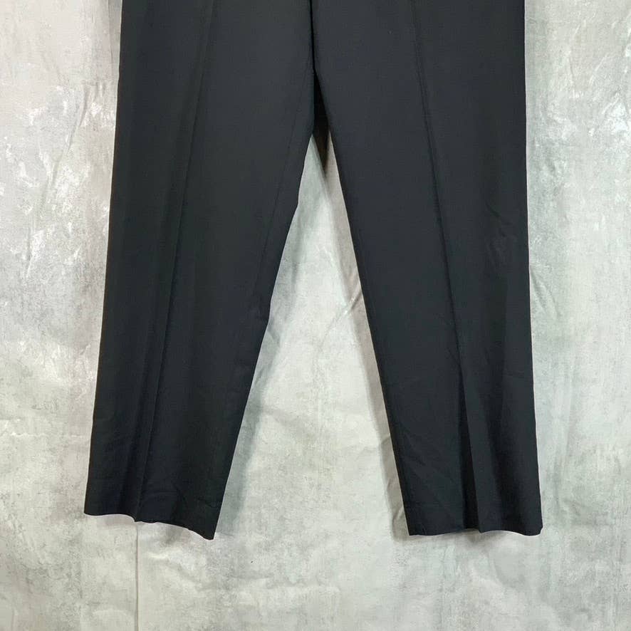 LANDS' END Men's Black Solid Regular-fit Dress Pants SZ 32