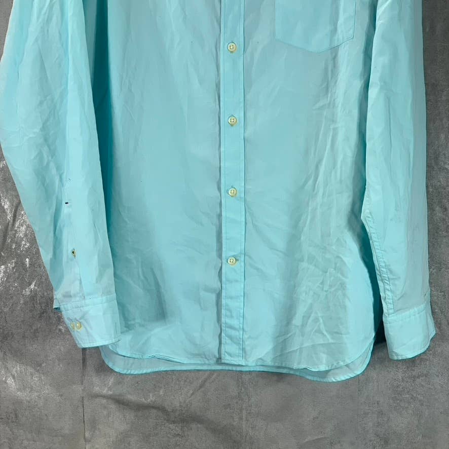 BANANA REPUBLIC Men's Light Blue Candem-Fit Custom 078 Wash Button-Up Shirt SZXL