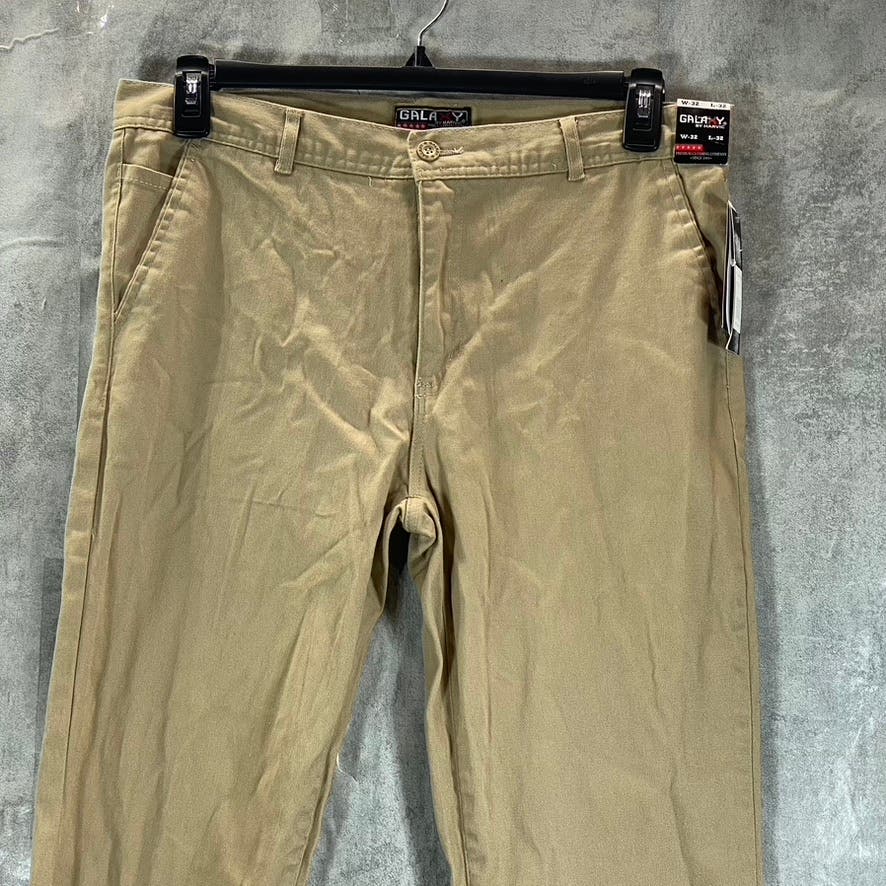 GALXY By HARVIC Men's Tan Straight-Leg Chino Pants SZ 32X32