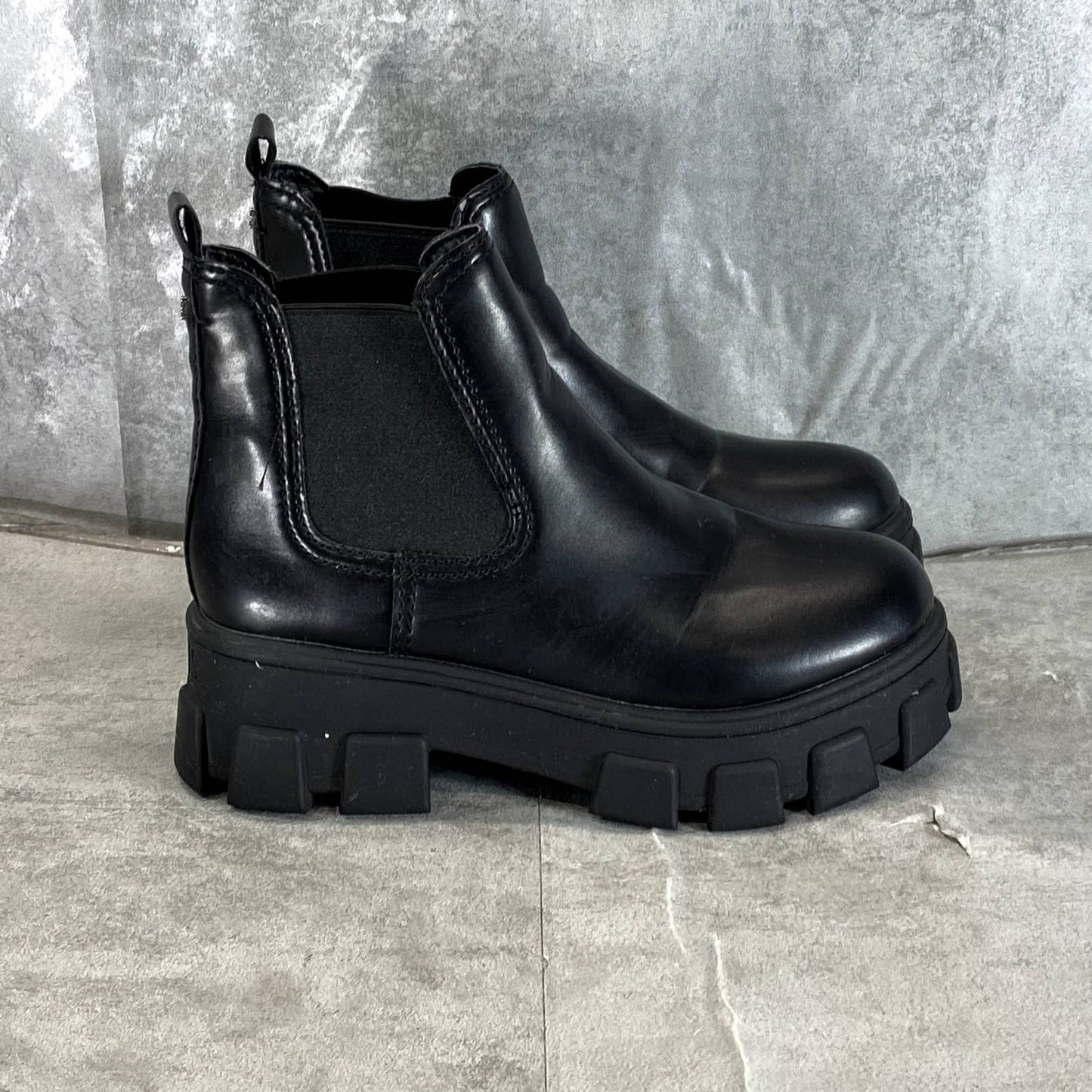 CIRCUS By SAM EDELMAN Women's Black Darielle Chunky Ankle Pull-On Booties SZ 7