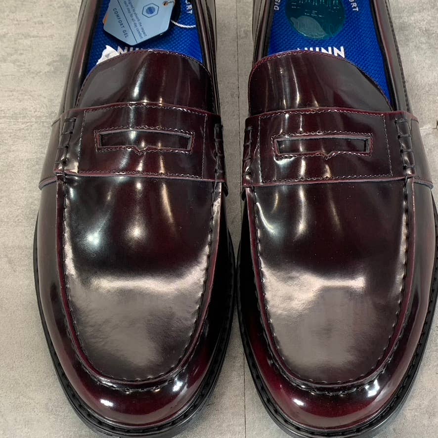 NUNN BUSH Men's Burgundy Multi Lincoln Moc Toe Penny Loafer SZ 14