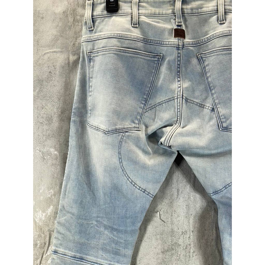 G-STAR RAW Men's Sun Faded Topaz Blue 5620 3D ZIP Knee Skinny Jeans SZ 32X32