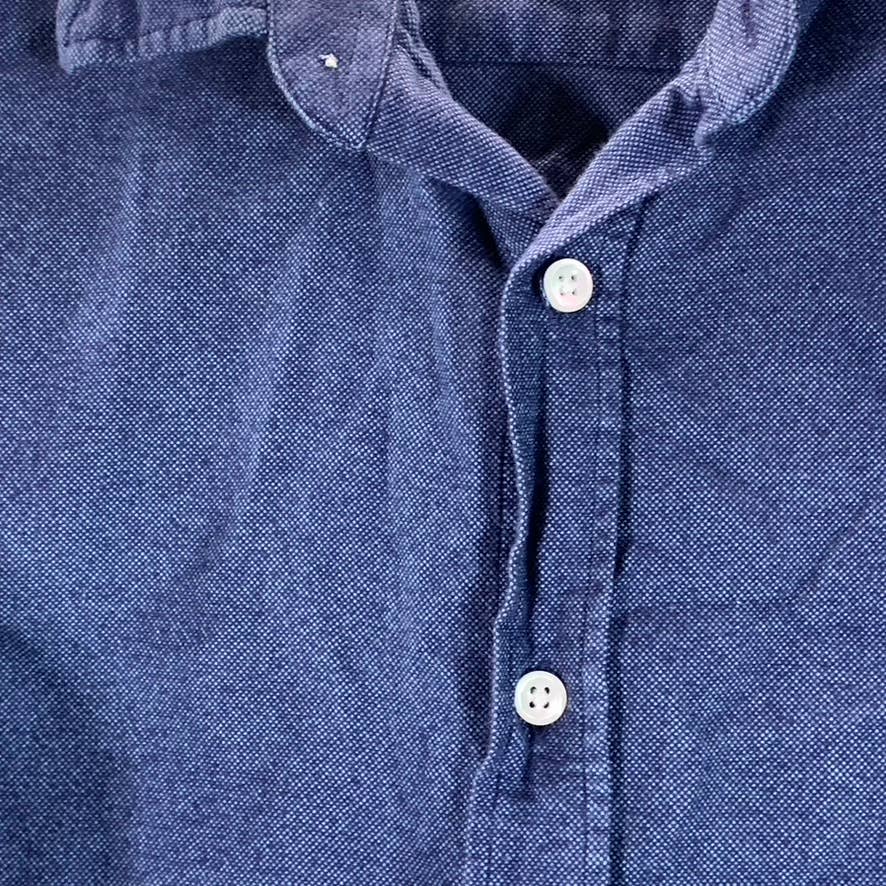 MASSIMO DUTTI Men's Navy Regular-Fit Button-Up Long Sleeve Shirt SZ M