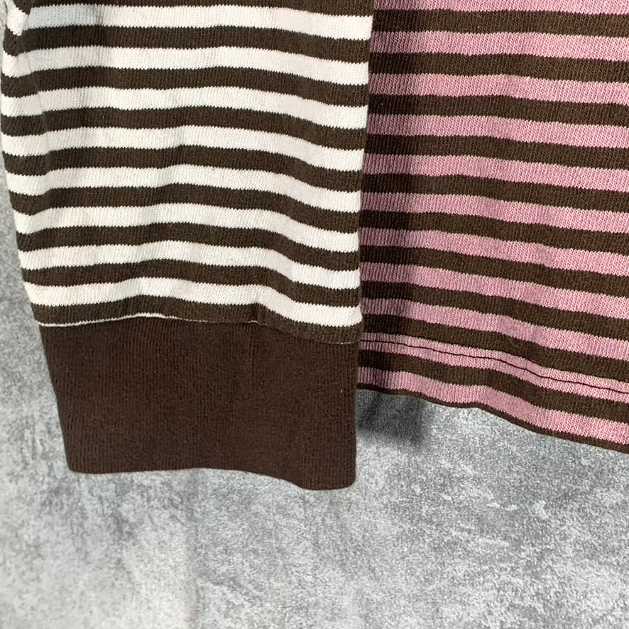 MADEWELL Men's Colorblock Striped Crewneck Long-Sleeve T-Shirt SZ M