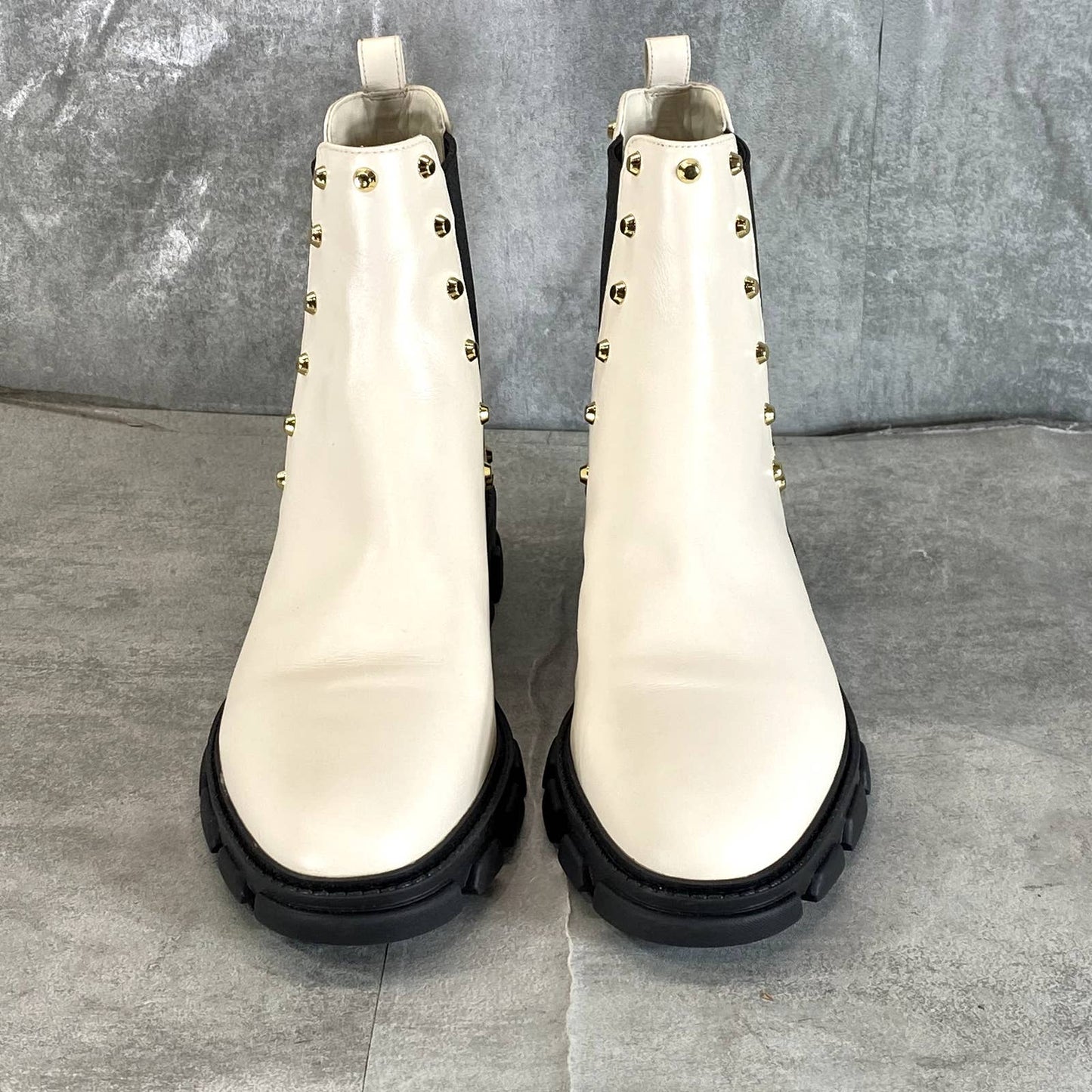 MICHAEL MICHAEL KORS Women's Lt Cream Ridley Studded Lug-Sole Pull-On Sandal SZ9