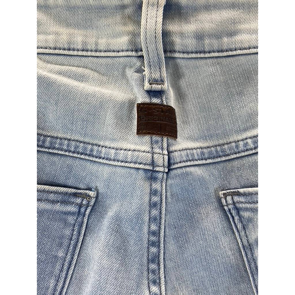 G-STAR RAW Men's Sun Faded Topaz Blue 5620 3D ZIP Knee Skinny Jeans SZ 32X32