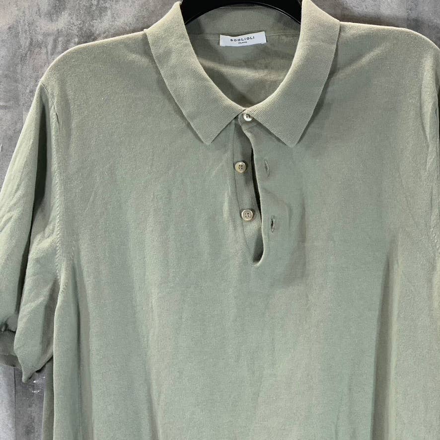 BOGLIOLI MILANO Men's Green Cotton Short Sleeve Polo Shirt SZ M
