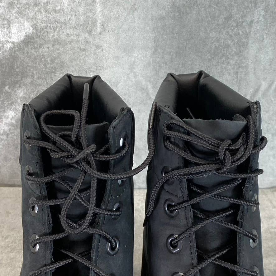 TIMBERLAND Women's Black Nubuck Kinsley Memory Foam Waterproof Boots SZ 7.5