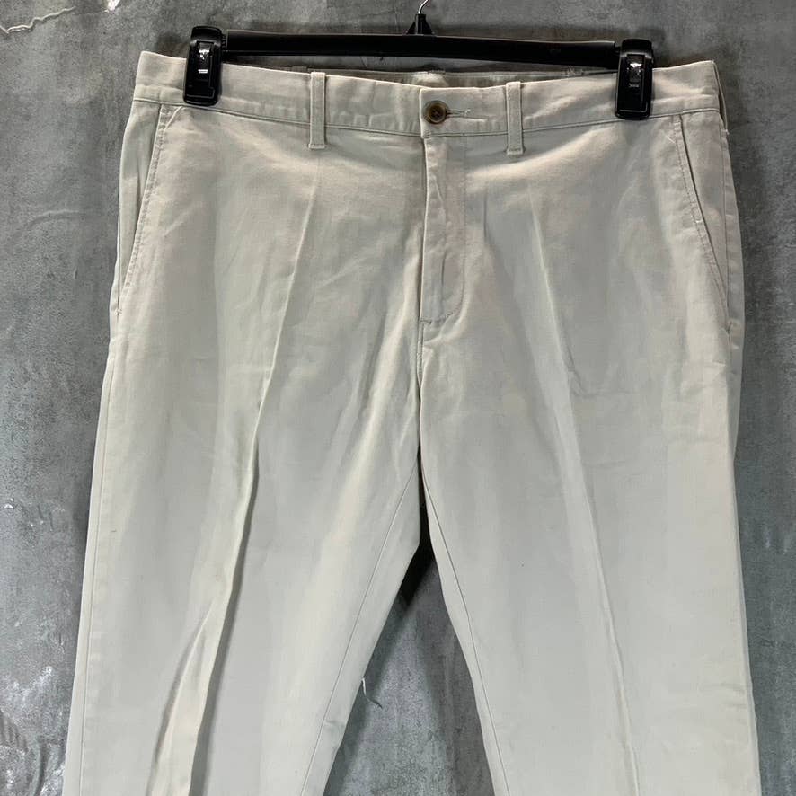 J.CREW Men's Beige Mercantile Flex Slim-Fit Chino Pants SZ 33X32