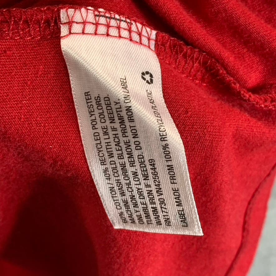 GOODFELLOW & CO Men's Red Crewneck Standard Fit Short-Sleeve T-Shirt SZ L