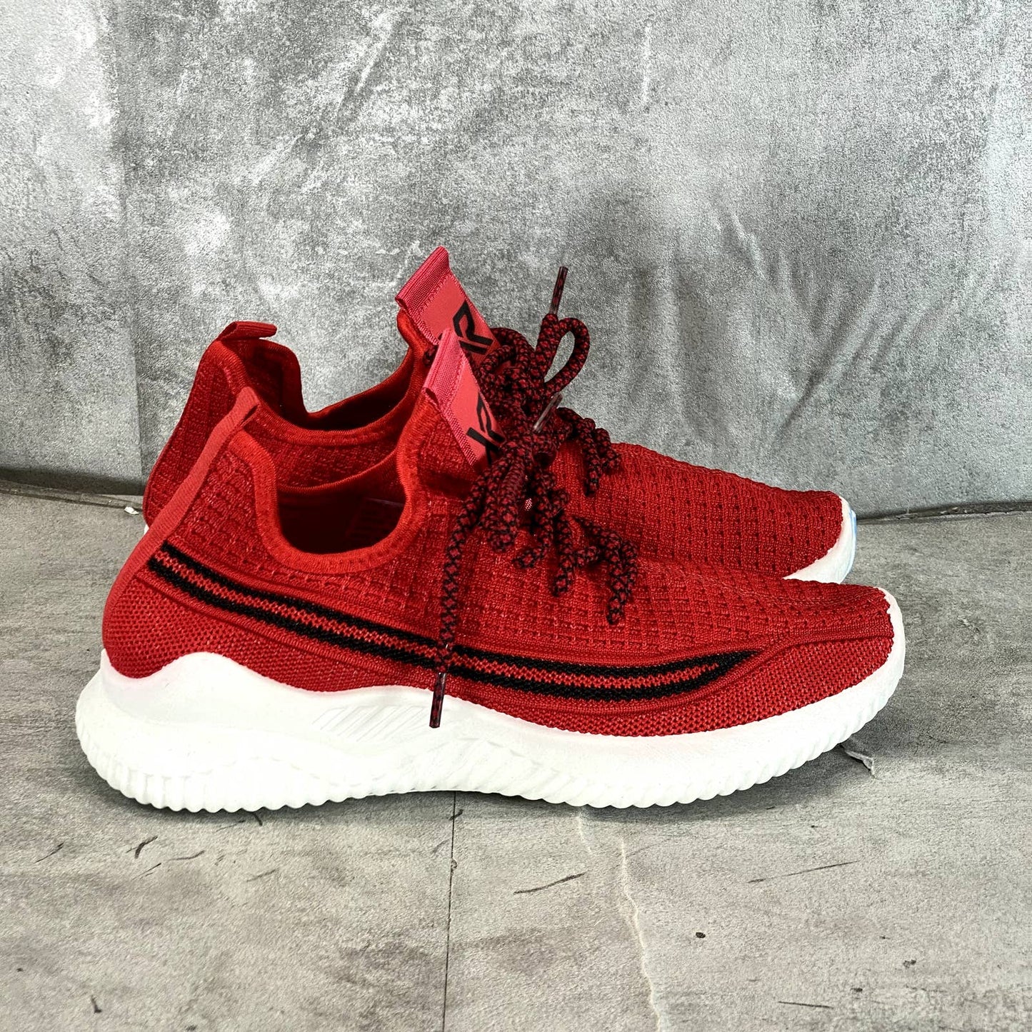 XRAY FOOTWEAR Men's Red Knit Breathable Niko Lace-Up Sneakers SZ 7.5