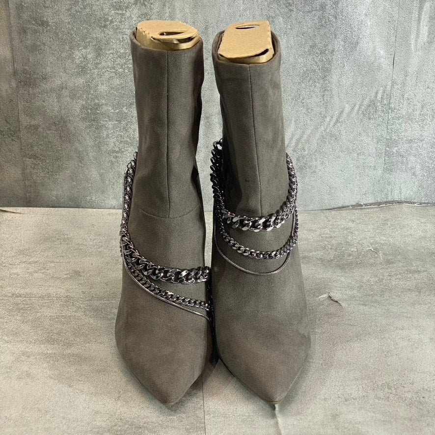 INC INTERNATIONAL CONCEPTS Women's Taupe Micro Reanna Pointed-Toe Stiletto READ