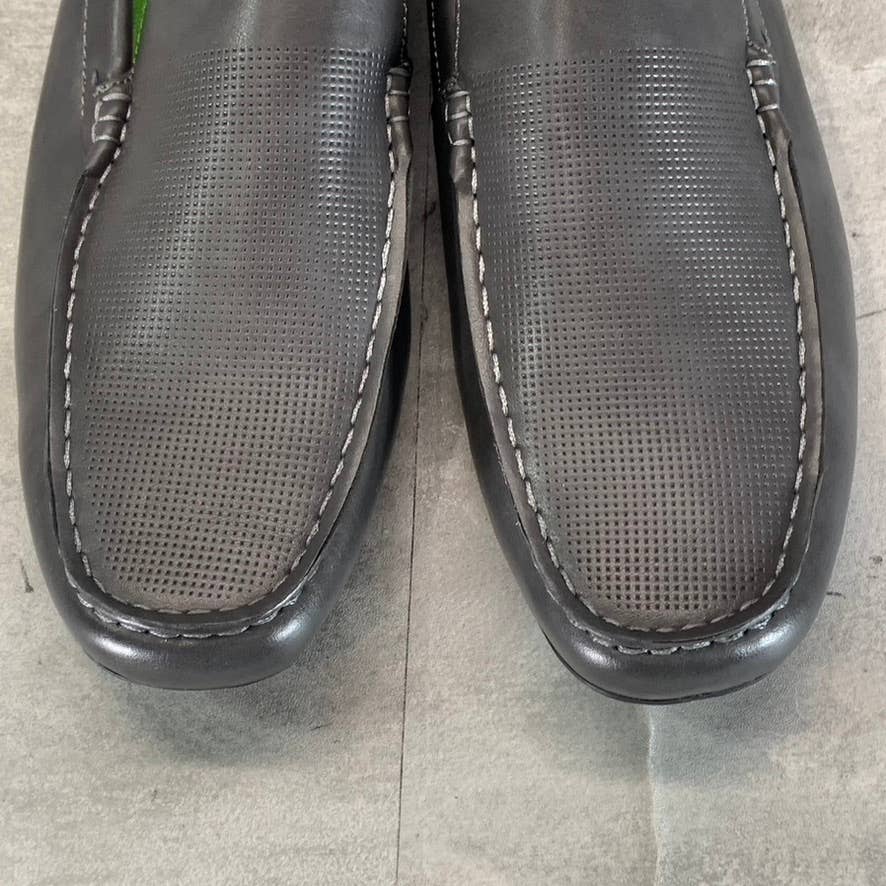 VANCE CO. Men's Grey Faux-Leather Mitch Slip-On Driving Loafers SZ 8