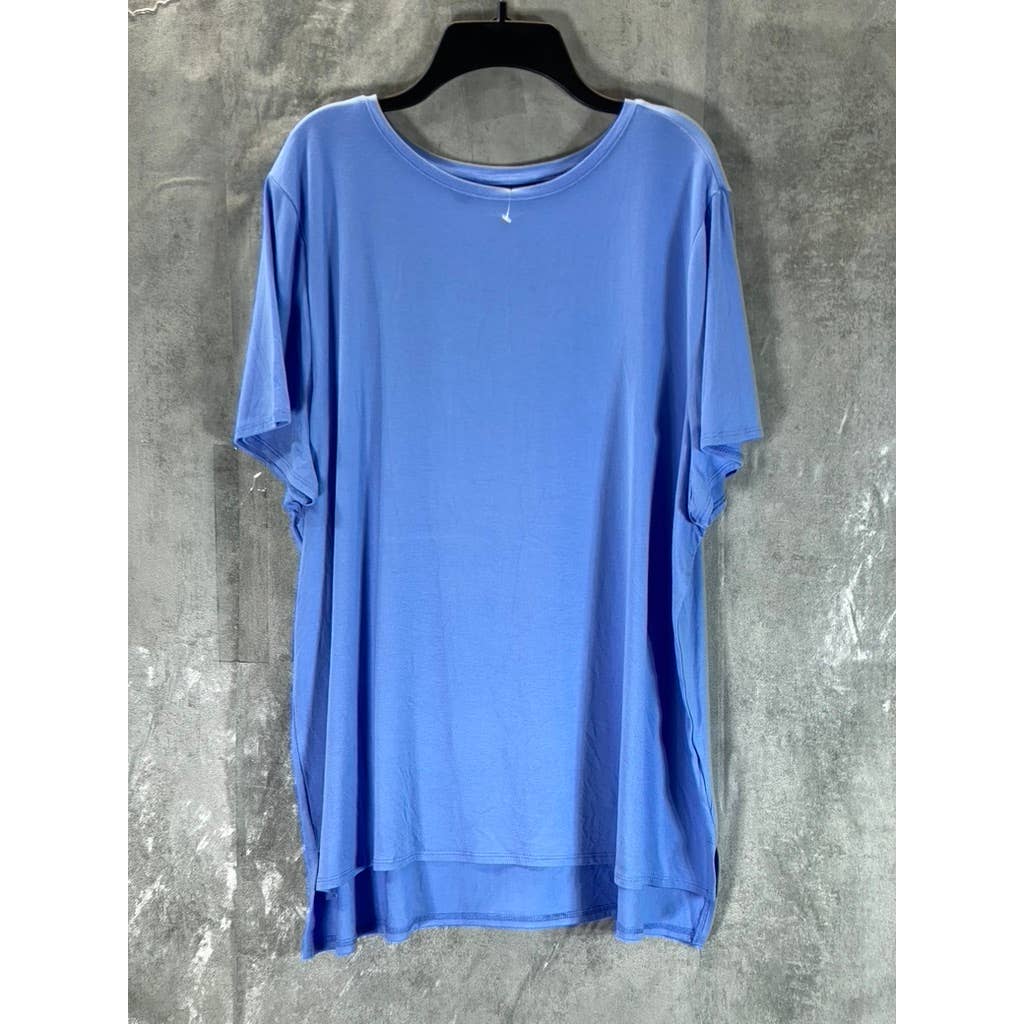 ALFANI Women's Blue Crewneck Short-Sleeve Tunic Top SZ XL
