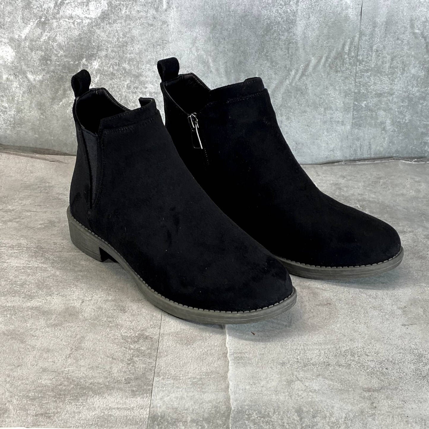 PROPET Women's Wide Black Tandy Round-Toe Block-Heel Ankle Boots SZ 7W