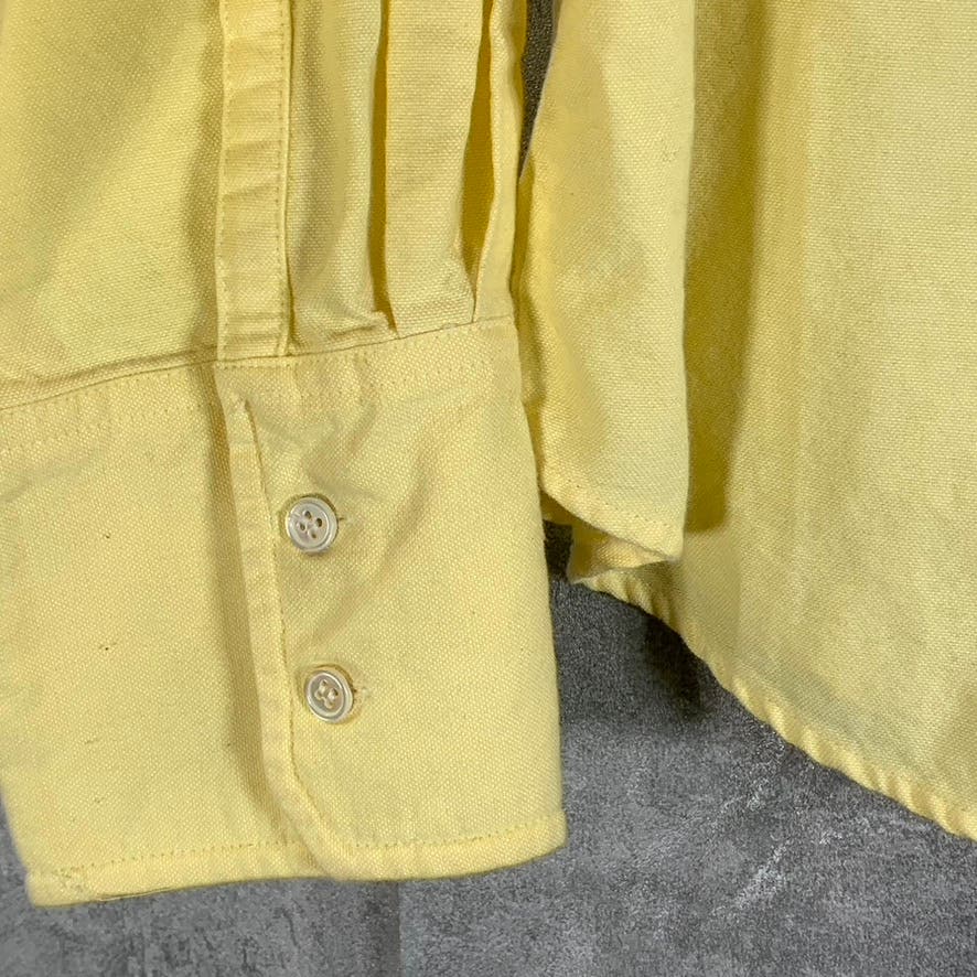 J.CREW Women's Yellow Button-Up Long Sleeve Top SZ XL