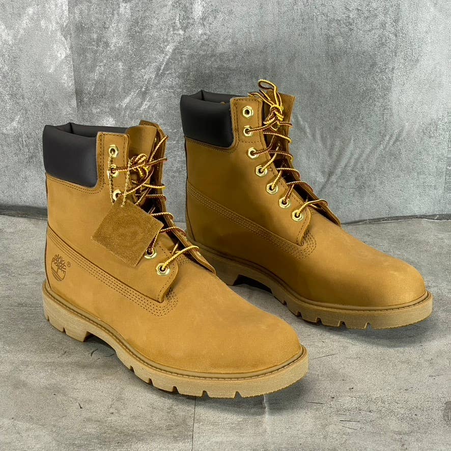 TIMBERLAND Men's Wheat Nubuck Classic 6in Waterproof Lace-Up Boots SZ 7.5