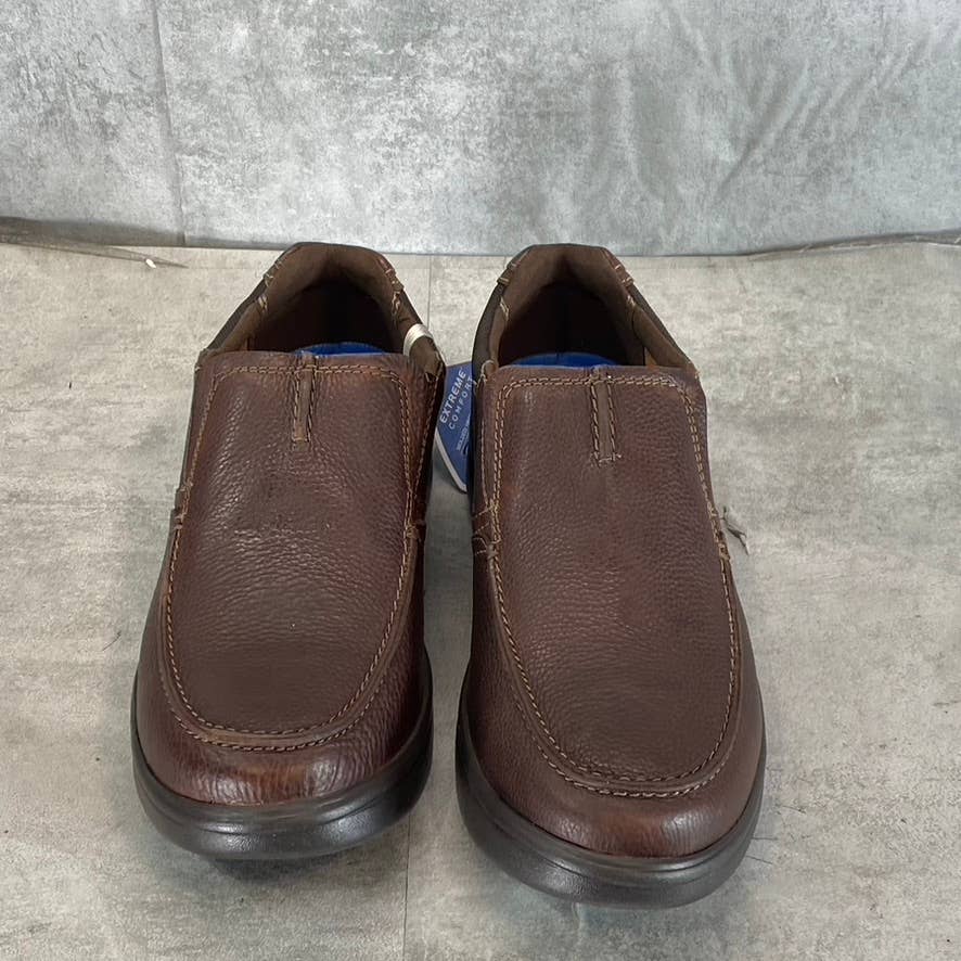 CLARKS COLLECTION Men's Wide Tan Tumbled Bradley Free Slip-On Loafers SZ 9.5W