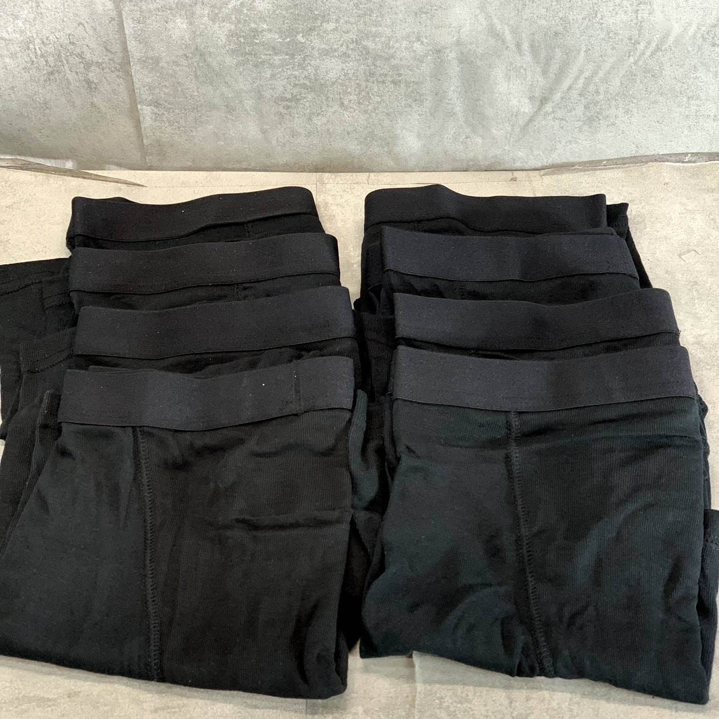 CLUB ROOM Men's Solid Black 8-Pack Tagless No-Rise Up Boxer Briefs SZ M