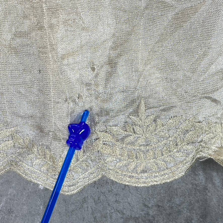 INC INTERNATIONAL CONCEPTS Women's Ivory Crescent Scalloped Wrap SZ OS