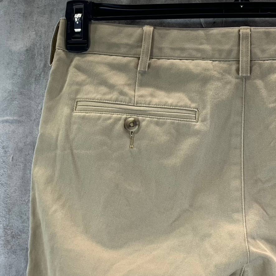 LANDS' END Men's Tan Traditional-Fit Straight-Leg Chino Pants SZ 32