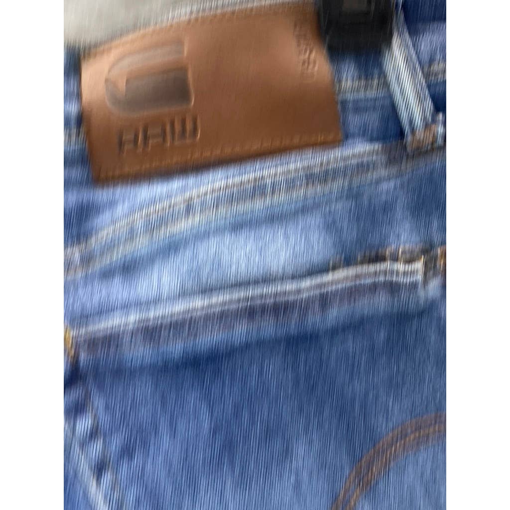 G-STAR RAW Men's Worn In Dusk Blue 3301 Slim-Fit Jeans SZ 32X32