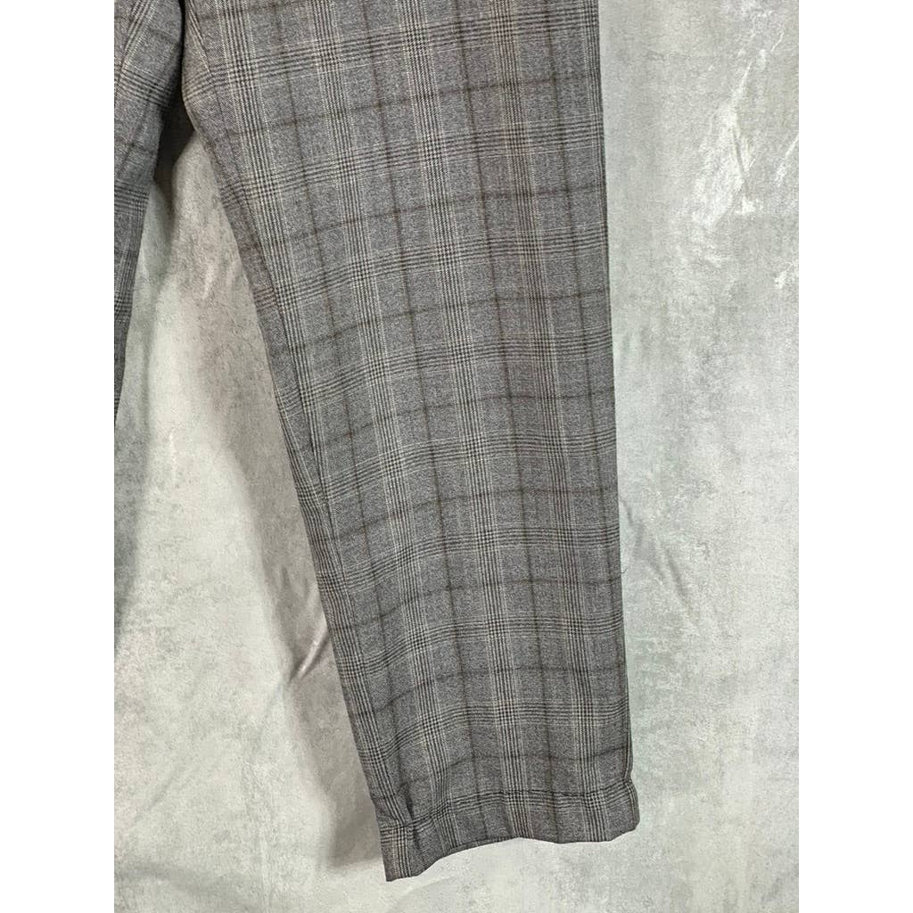 BAR III Men's Grey Plaid Slim-Fit Flat Front Suit Pants SZ 30X32