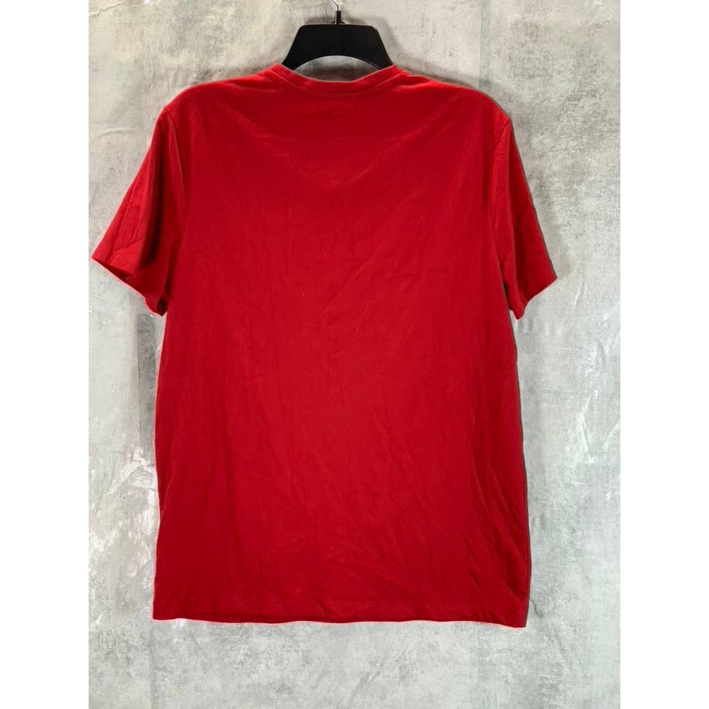 GOODFELLOW & CO Men's Red V-Neck Lyndale Short-Sleeve T-Shirt SZ M