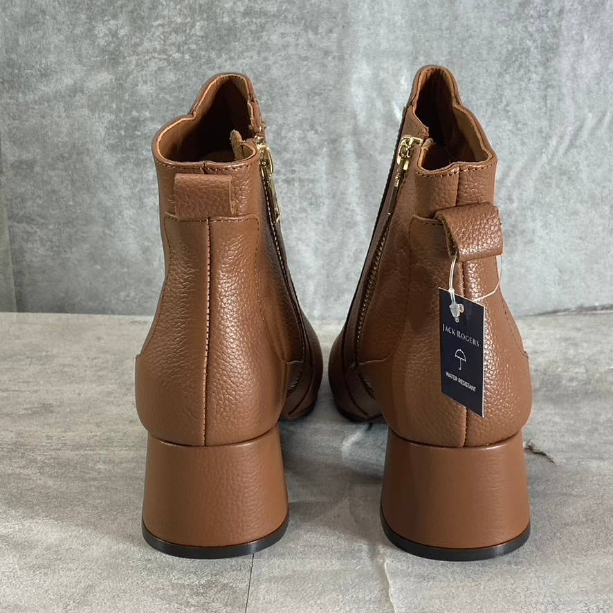 JACK ROGERS Women's Mocha Berkley Water Resistant Block-Heel Booties SZ 8.5