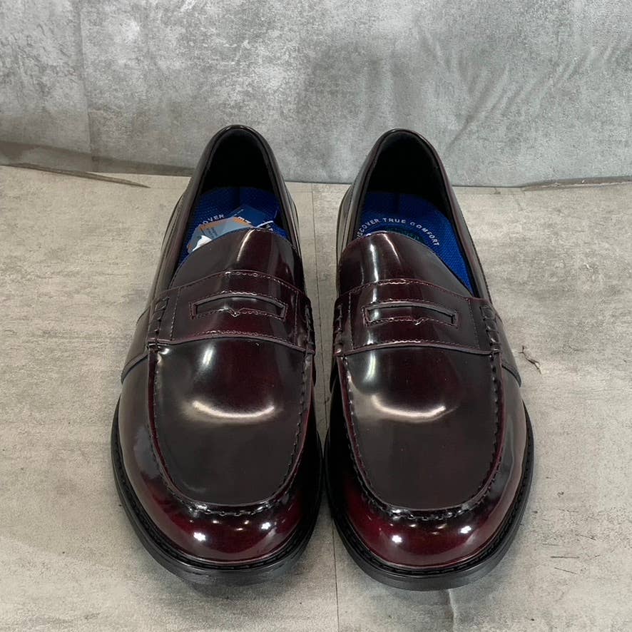 NUNN BUSH Men's Burgundy Multi Lincoln Moc Toe Penny Loafer SZ 14