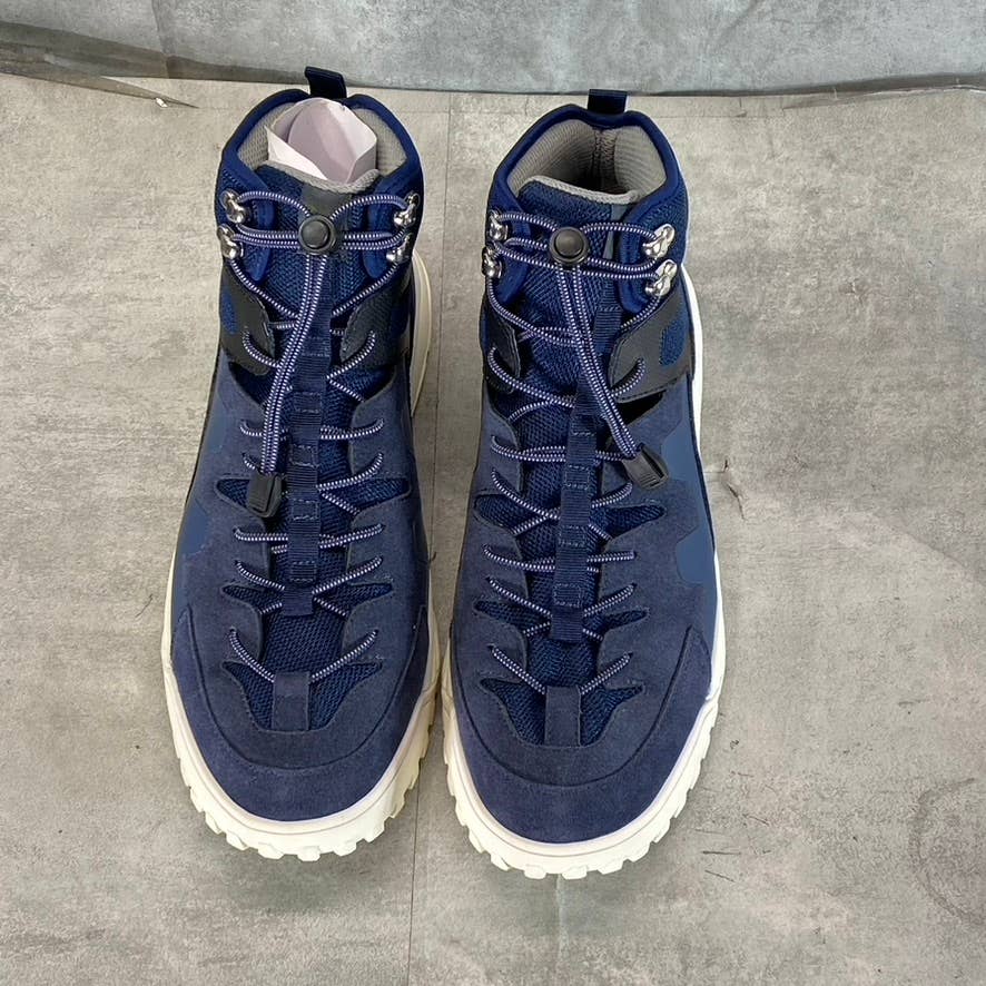 HYBRID GREEN LABEL Men's Navy Casual Squill Bungee-Lace Sneakers SZ 10